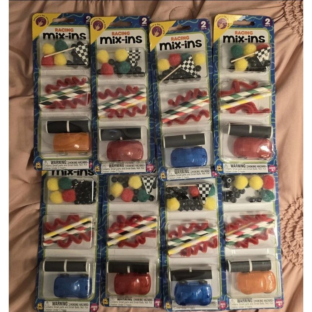 Cars Racing Mix-ins Party Favor 8 Sets Theme Multicolor sensory play